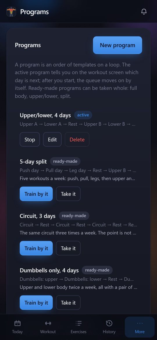 Ready-made programs