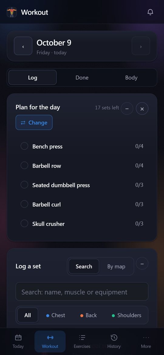 Training from a plan